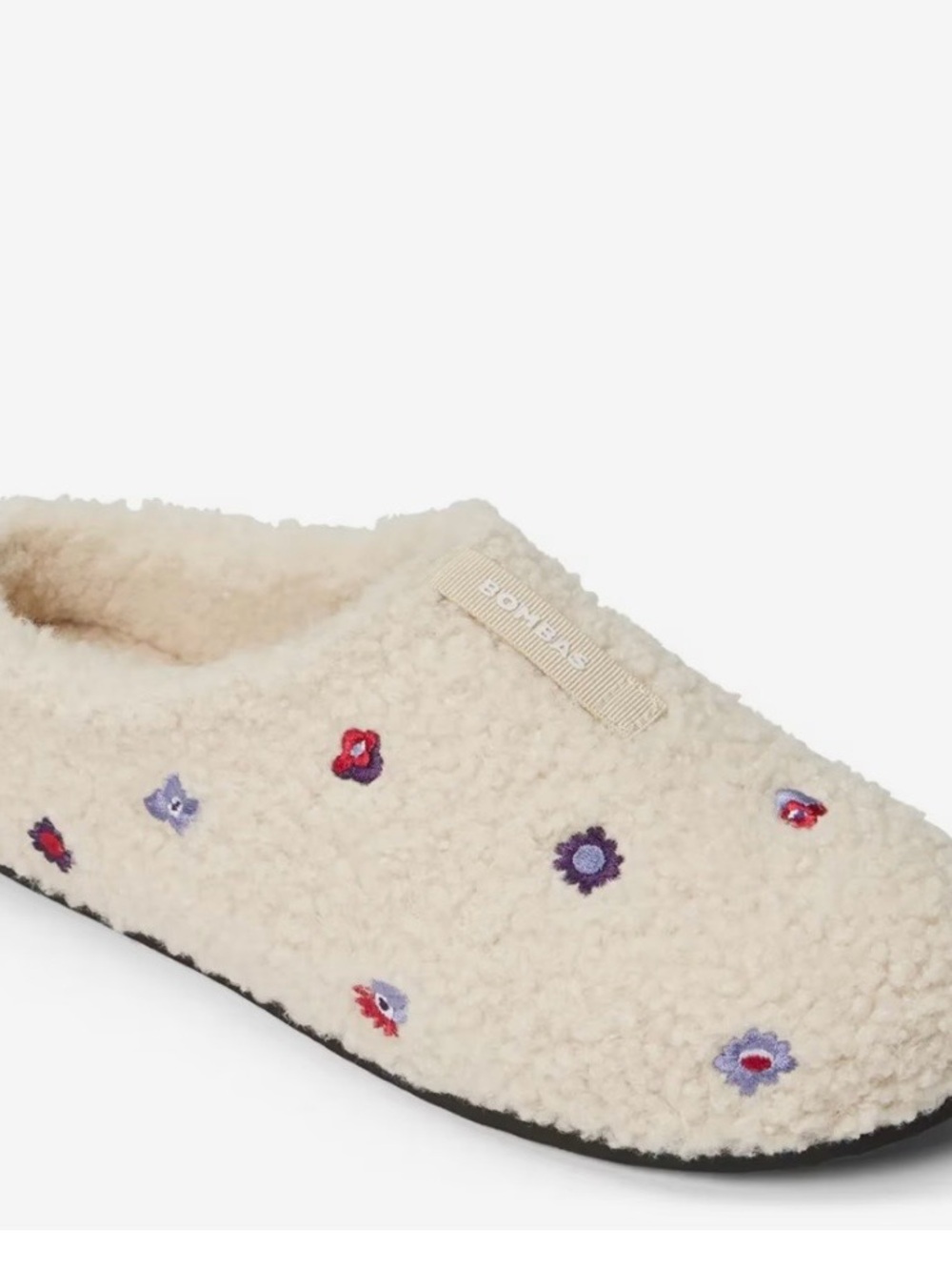 NWT BOMBAS Sunday Slip-On Slipper Sherpa Floral